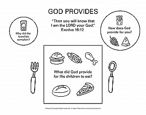 God Provides Elementary Handout