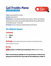 God Provides Manna - Elementary Lesson