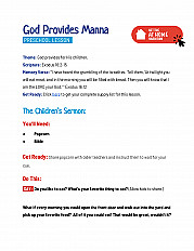 God Provides Manna - Preschool Lesson