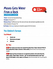 Moses Gets Water from a Rock Elementary Lesson