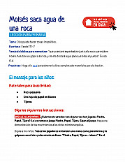 Moisés saca agua de una roca  Lección para primaria