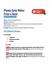 Moses Gets Water From a Rock Preschool Lesson