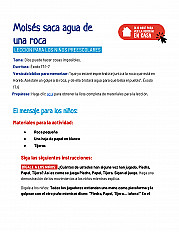 Moisés saca agua de una roca  Lección para los niños preescolares