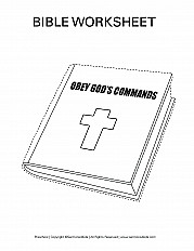 Bible Worksheet Preschool Handout