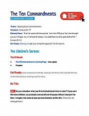 The Ten Commandments - Elementary Lesson