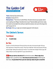 The Golden Calf - Elementary Lesson
