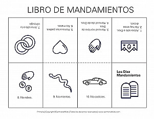 Libro de mandamientos - hoja de actividad