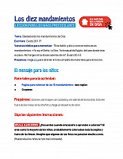 Los diez mandamientos Lección para los  niños preescolares