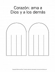 Corazón - Ama a Dios y a los demás - Hoja de actividad