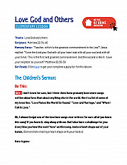 Love God and Others Elementary Lesson