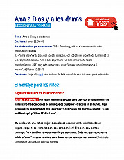 Ama a Dios y a los demás  Lección para primaria