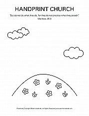 Handprint Church Handout