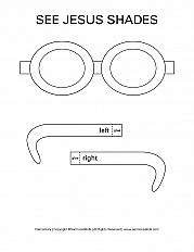 See Jesus Shades Handout