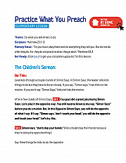 Practice What You Preach - Elementary Lesson
