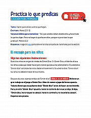 Practica lo que predicas Lección para primaria