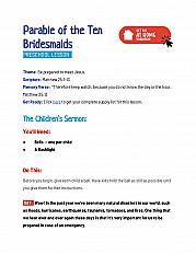 Parable of the Ten Bridesmaids - Preschool Lesson