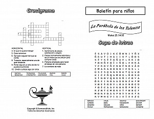 La Parábola de los Talentos Boletín de Adoración