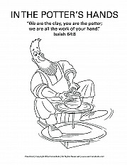 In the Potters Hands Preschool Coloring Handout
