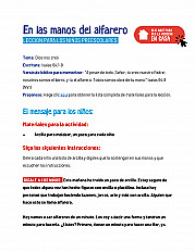 En las manos del alfarero Lección para los niños preescolares