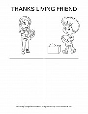 Thanks Living Friend Preschool Handout
