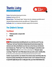 Thanks Living - Elementary Lesson