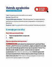 Viviendo agradecidos Lección para primaria