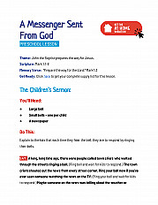 A Messenger Sent From God - Preschool Lesson