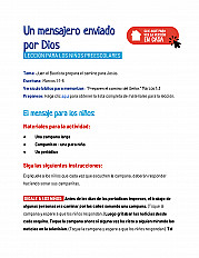 Un mensajero enviado por Dios - Lección para los niños preescolares