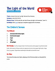 The Light of the World - Preschool Lesson