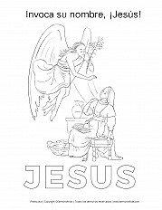 Invoca su nombre, ¡Jesús! - Hoja para colorear