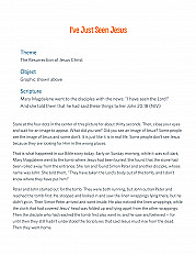 I've Just seen Jesus Sermon