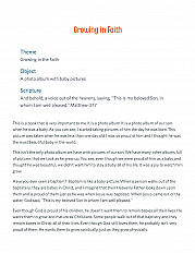 Growing in Faith Sermon