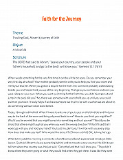 Faith for the Journey Sermon