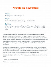 Pointing Fingers-Throwing Stones Sermon
