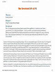 The Greatest Gift of All Sermon