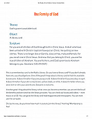 The Family of God Sermon