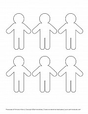 Recorte de la gente - Preescolar y primaria inferior - hoja de actividad