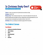 Is Christmas Really Over - Lower Elementary Lesson