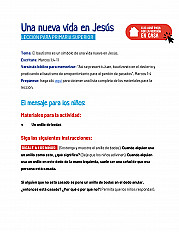 Una nueva vida en Jesús Lección para primaria superior