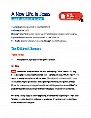 A New Life in Jesus - Lower Elementary Lesson