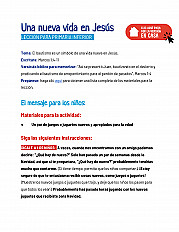 Una nueva vida en Jesús Lección para primaria inferior