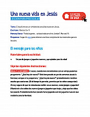 Una nueva vida en Jesús Lección para preescolar