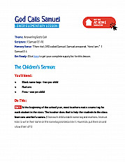 God Calls Samuel Lower Elementary Lesson