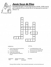 Jonás huye de Dios - crucigrama