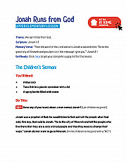 Jonah Runs From God - Upper Elementary Lesson