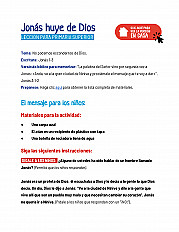 Jonás huye de Dios  Lección para primaria superior