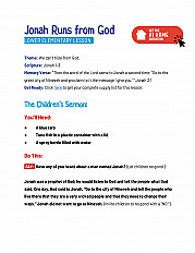 Jonah Runs From God - Lower Elementary Lesson