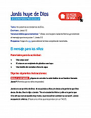 Jonás huye de Dios  Lección para preescolar