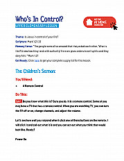 Who's In Control - Upper Elementary Lesson