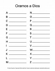 Oramos a Dios Primaria superior Hoja de actividad